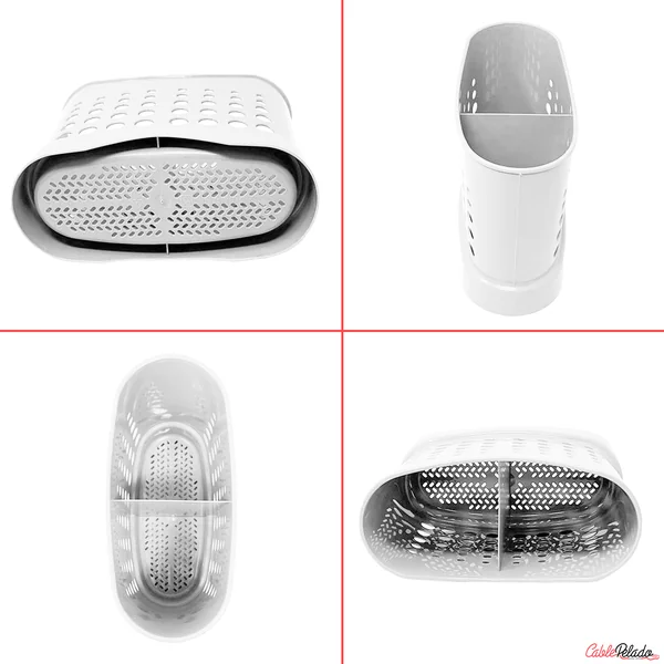 Escurrecubiertos De Plastico Clásico Blanco