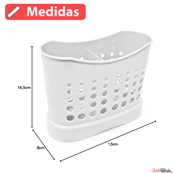 Escurrecubiertos De Plastico Clásico Blanco