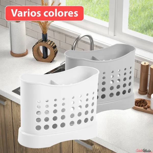 Escurrecubiertos De Plastico Clásico Blanco