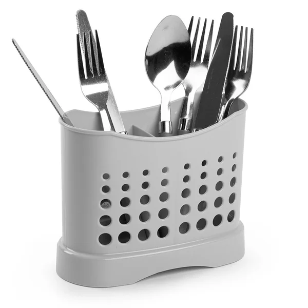 Escurrecubiertos De Plastico Clásico Gris
