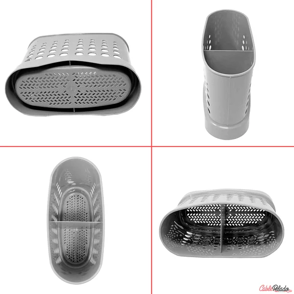 Escurrecubiertos De Plastico Clásico Gris