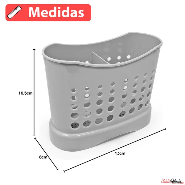 Escurrecubiertos De Plastico Clásico Gris