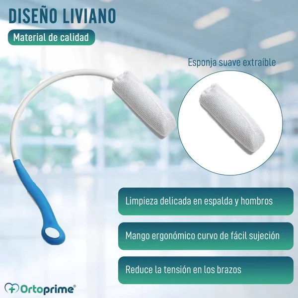 Esponja Ducha para la Espalda con Mango Curvo Extra Largo