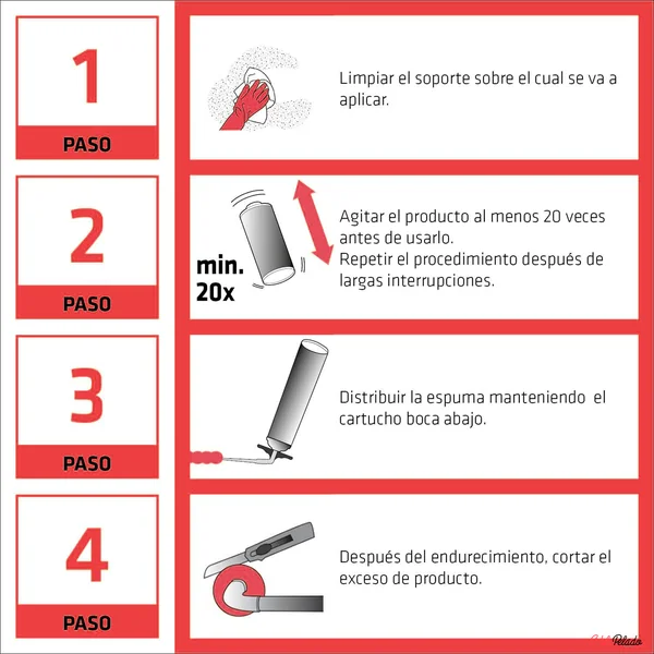 Espuma De Poliuretano Alta Expansión Con Cánula 300 ml