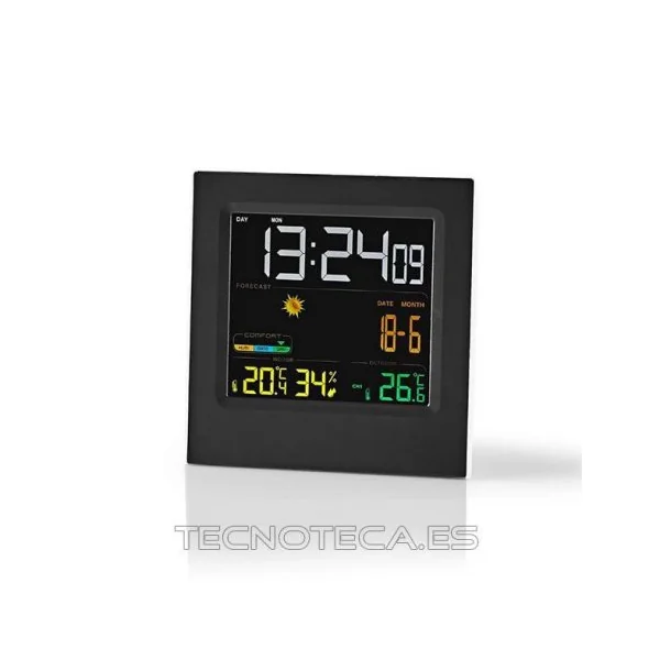 Estacion meteorologica con despertador. WEST404BK