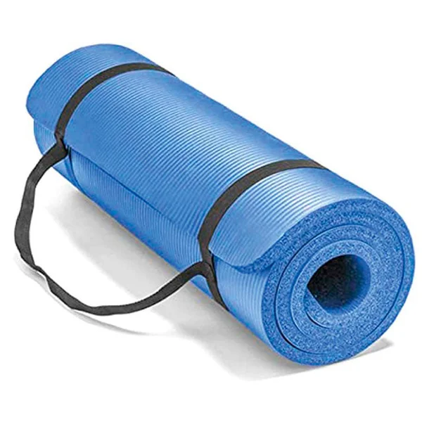Esterilla de Yoga de Caucho Antideslizante y Cintas para Enrollar