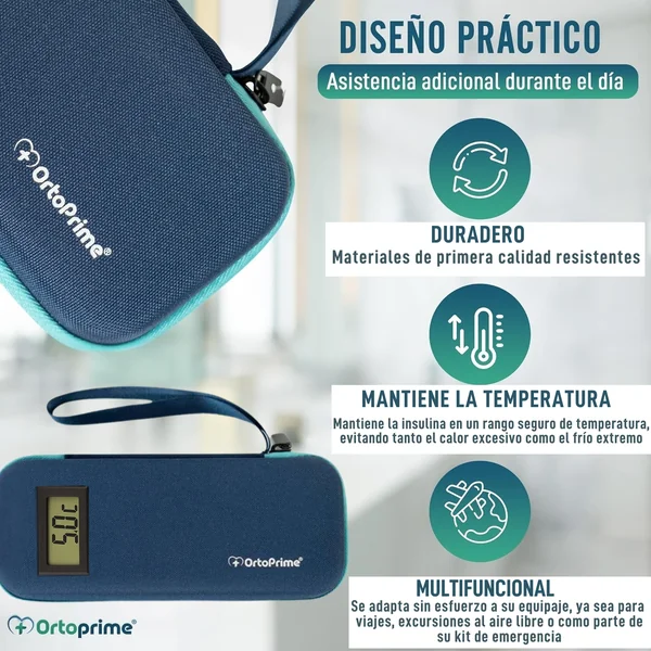 Estuche para Insulina con Termómetro| Nevera para Diabéticos