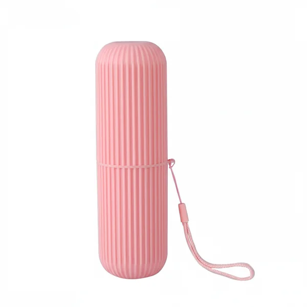 Estuche Portátil Para Cepillo y Pasta De Dientes Rosa claro