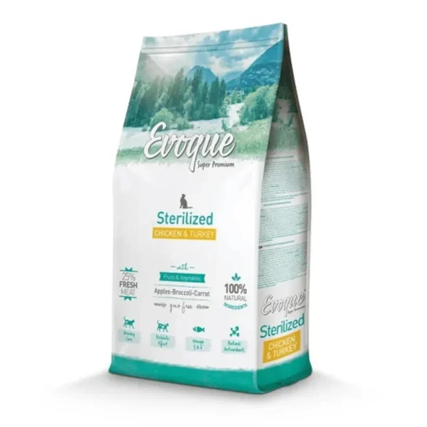 Evoque sterilized pollo pavo pienso para gatos esterlizados