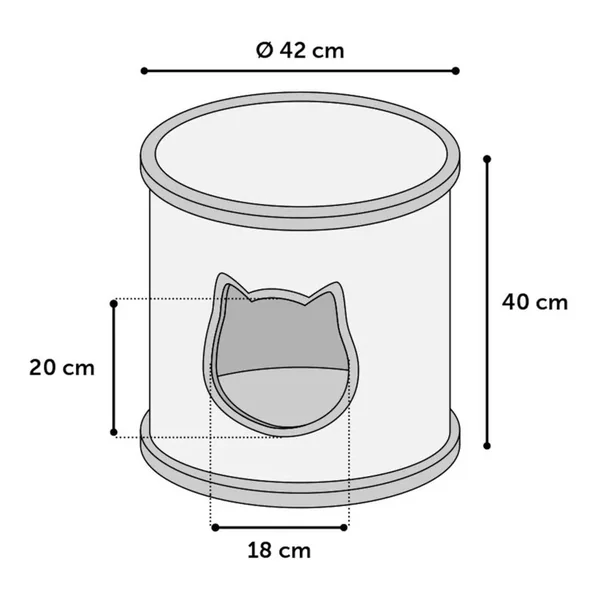 Exquisito Flamingo Omar Cama Túnel Marrón Para Gatos. - Regalos de cumpleaños perfectos para mujeres en Productos Para Gatos.
