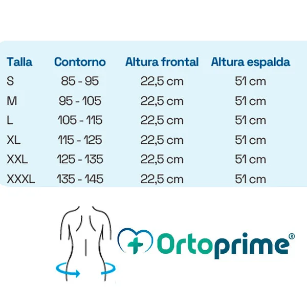 Faja Ortopédica Dorso Lumbar con Triple Tensor | Varias Tallas