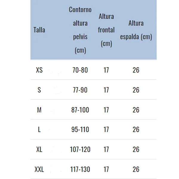 Faja Sacro Lumbar Semirrígida con Cruce Lumbar