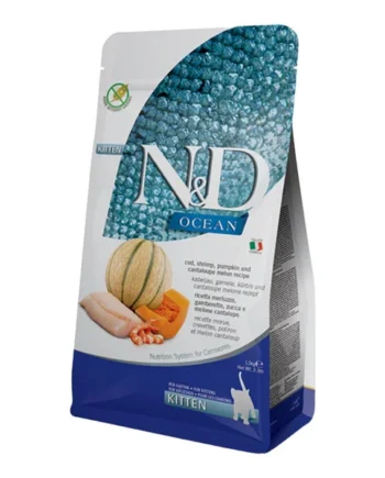Farmina N&D Ocean Bacalao Calabaza y Melón para Gatitos — Sin Cereales