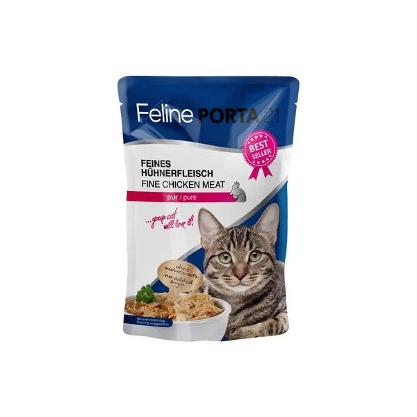 Feline Porta 21 En Bolsitas 24 X 100 G duradero y fácil de lavar: una elección inteligente de Productos Para Gatos en le Bilbao España.