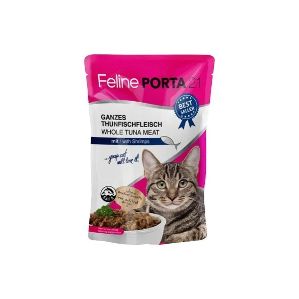 Feline Porta 21 En Bolsitas 24 X 100 G duradero y fácil de lavar: una elección inteligente de Productos Para Gatos en le Bilbao España.