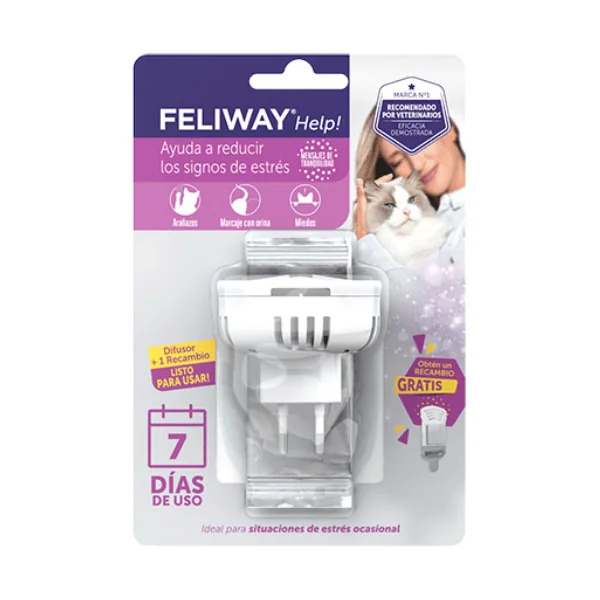 Feliway HELP gatos tranquilos 7 días difusor+recambio