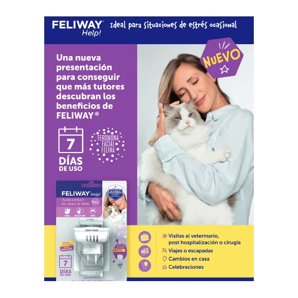 Feliway HELP gatos tranquilos 7 días difusor+recambio
