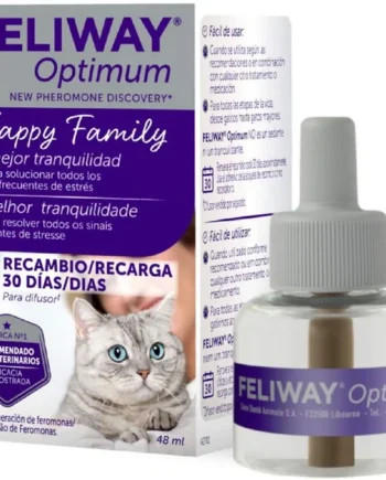 Feliway Optimum antiestrés para gatos Recambio de 48 ml