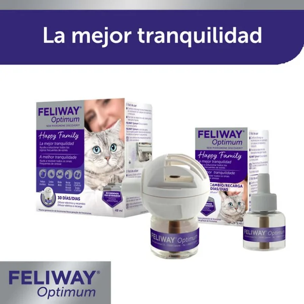 FELIWAY OPTIMUM difusor + recambio de 48ml Difusor para casa para gatos estresados