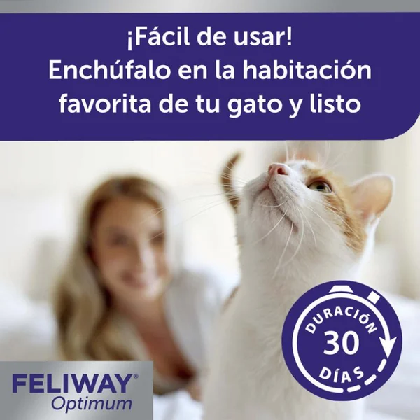 FELIWAY OPTIMUM difusor + recambio de 48ml Difusor para casa para gatos estresados