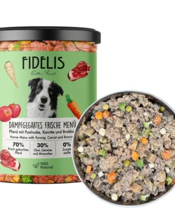 Fidelis-Menú cocinado en tarro de caballo con chirivía y zanahoria