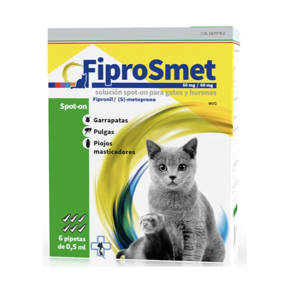 FIPROSMET pipetas gatos y hurones 6 pip