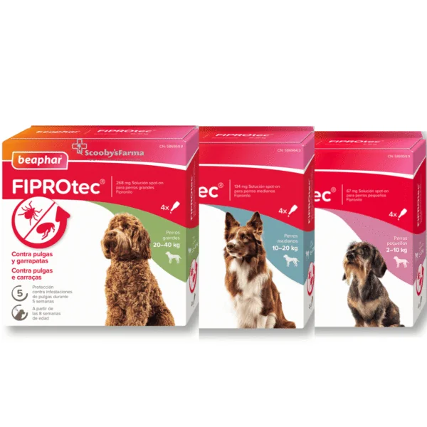 FIPROtec Pipetas Antiparasitarias Perros Beaphar 4 pipetas