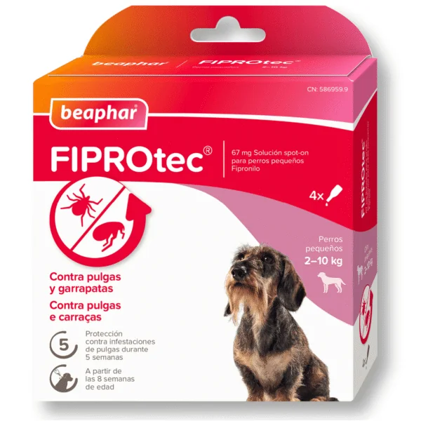 FIPROtec Pipetas Antiparasitarias Perros Beaphar 4 pipetas