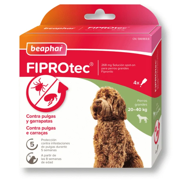 FIPROtec Pipetas Antiparasitarias Perros Beaphar 4 pipetas