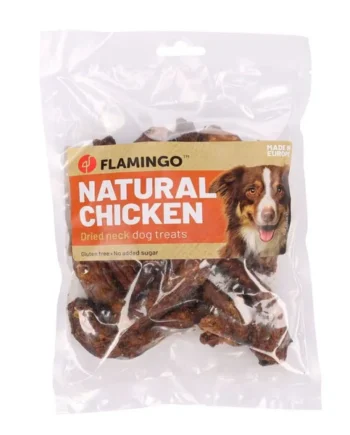 Flamingo Cuellos de Pollo Deshidratados para Perros | Snack Natural Masticable