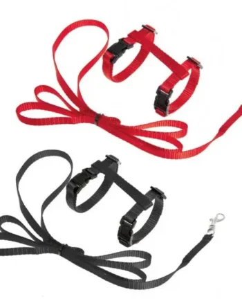 Flamingo Set Arnes Gatito Rojo/Negro 110 cmx10Mm