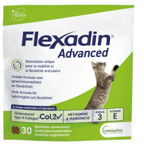 Flexadin ADVANCED gatos UCII 30 comprimidos masticables