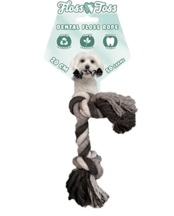 Floss Toss - Cuerda de algodón natural de 20cm