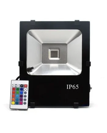 Foco Proyector led con mando RGB Negro 30W