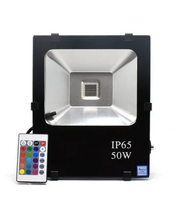 Foco Proyector led con mando RGB Negro 50W