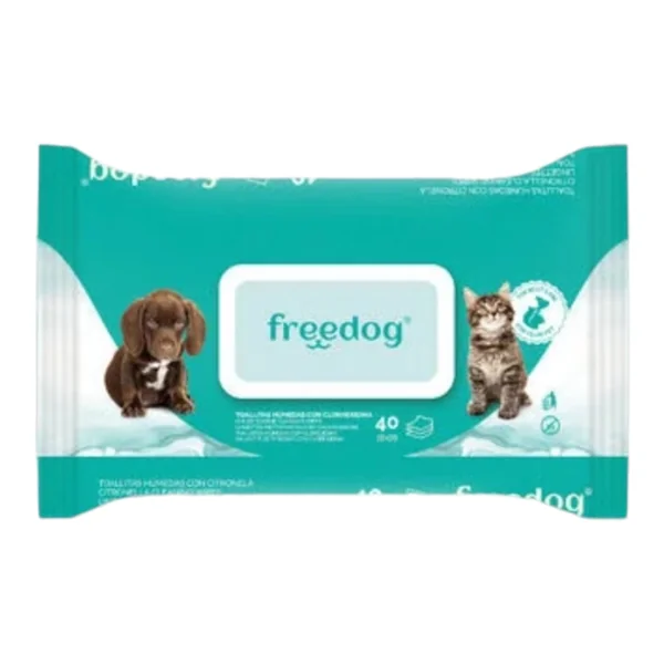 Freedog Toallitas Clorhexidina 40u para Mascotas — Desinfectantes