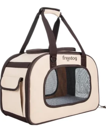 Freedog Transportín Travel Beige para Mascotas — Ligero y Práctico