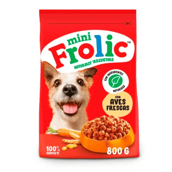 Frolic pienso SEMIHÚMEDO Aves perros razas pequeñas 800 g