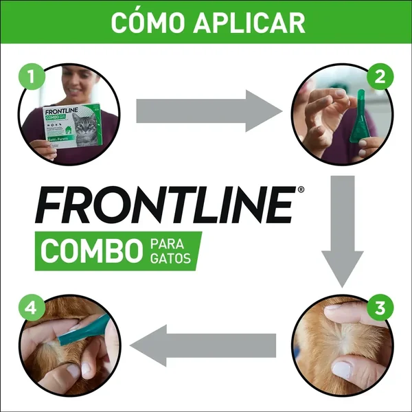 Frontline Combo Pipetas Antiparasitarias para Gatos y Hurones