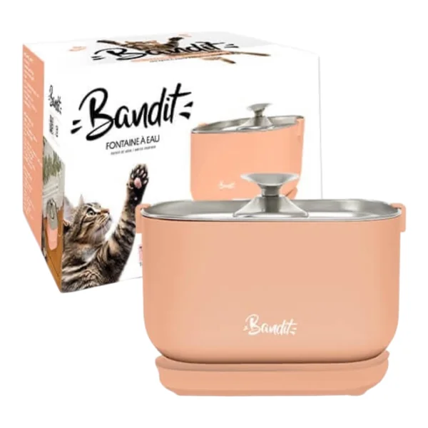 Fuente Bandit Inox para Mascotas — Sin Enchufes, Agua Siempre Fresca