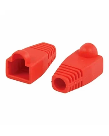 Funda para conector de red RJ45 (10ud/bolsa) Rojo