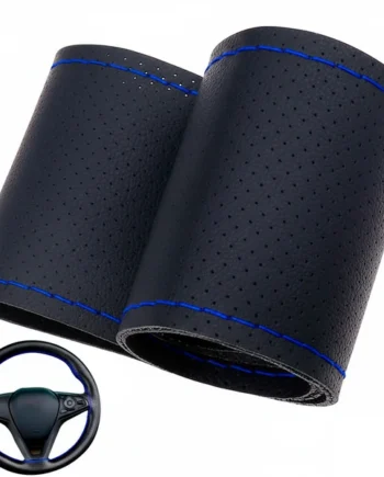 Funda Para Volante Perforada Con Agujas e Hilo Azul