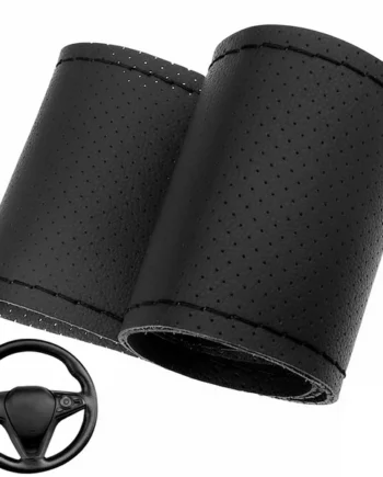 Funda Para Volante Perforada Con Agujas e Hilo Negra