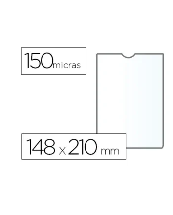 Funda portadocumento Q-connect Din A5 150 micras Transparente