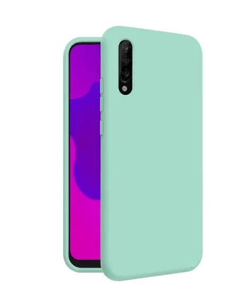 Funda silicona Samsung Galaxy A70 textura suave Verde claro
