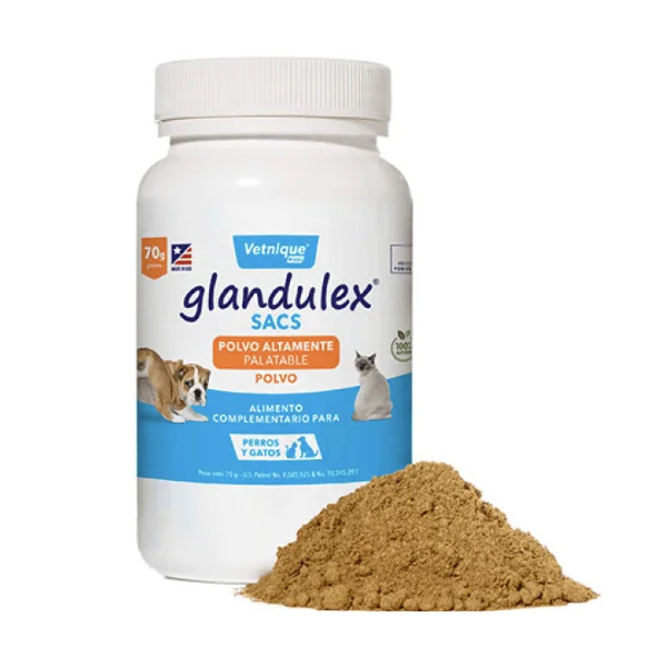 GLANDULEX SACS POLVO 70 g perros gatos