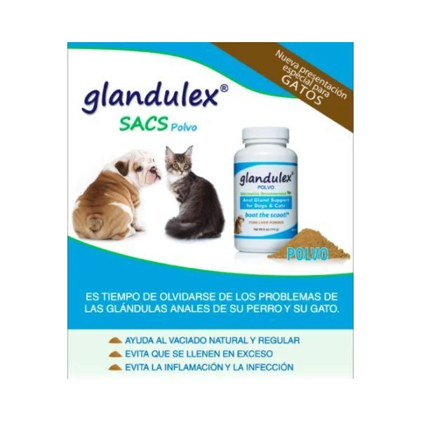 GLANDULEX SACS POLVO 70 g perros gatos