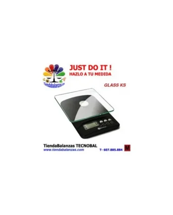 GLASS KS 5000g 1g 150x150mm Balanza cocina Baxtran