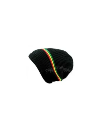 Gorro Beanie Oversized de Algodon - Negro y rasta