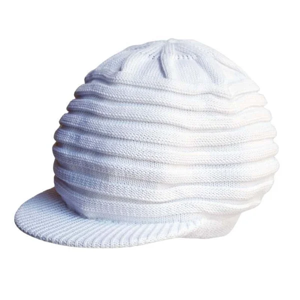 Gorro Rasta Blanco con Visera - Estilo anillos